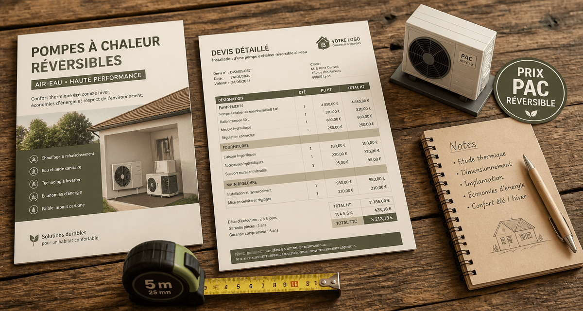 pompe à chaleur clim réversible prix devis