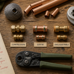 Raccord sur tuyau cuivre, outils et raccords sans soudure