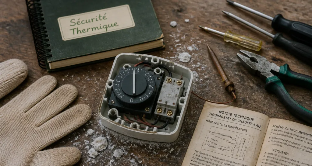 Sécurité thermique chauffe eau thermostat et outils