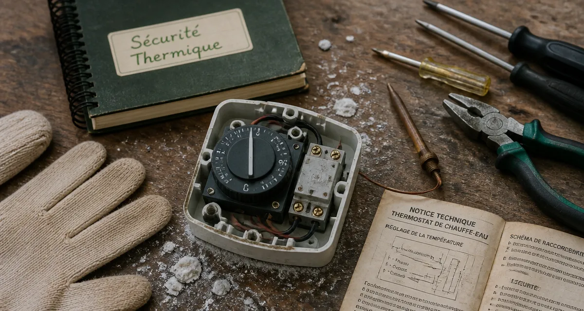 Sécurité thermique chauffe eau thermostat et outils