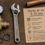 Duree de vie d'un reducteur de pression d'eau : 5 à 10 ans, manomètre et joints