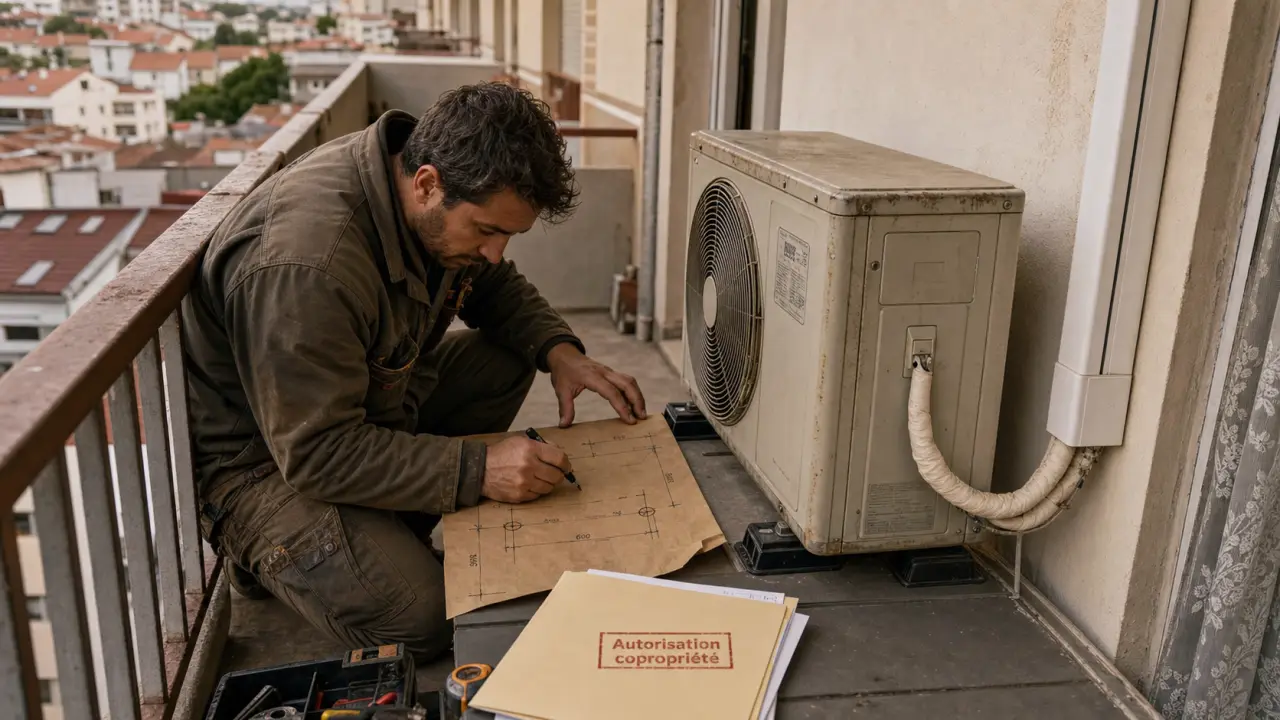 Installation climatisation appartement : technicien et autorisation copropriété
