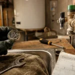 Pas de pression eau chaude : mousseur de robinet entartré au calcaire