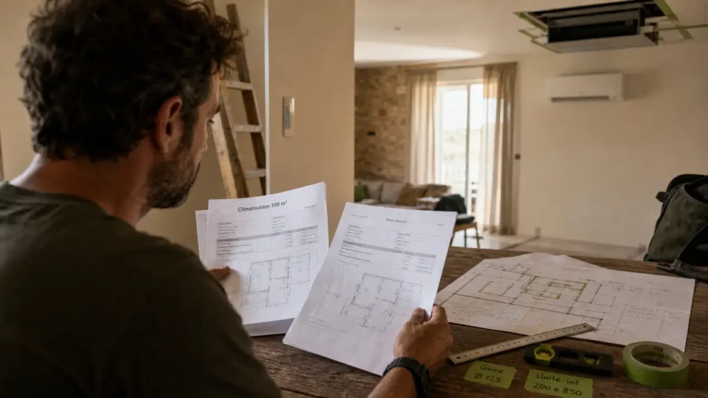 Prix climatisation maison 100m2 : comparaison devis d’un installateur