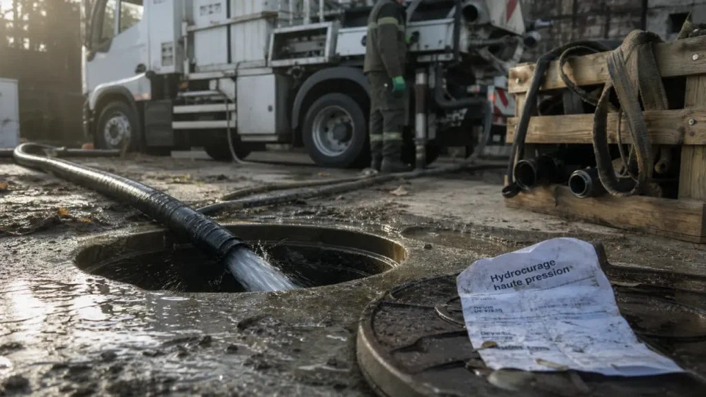 Prix debouchage canalisation haute pression : coût réel, technicien hydrocurage