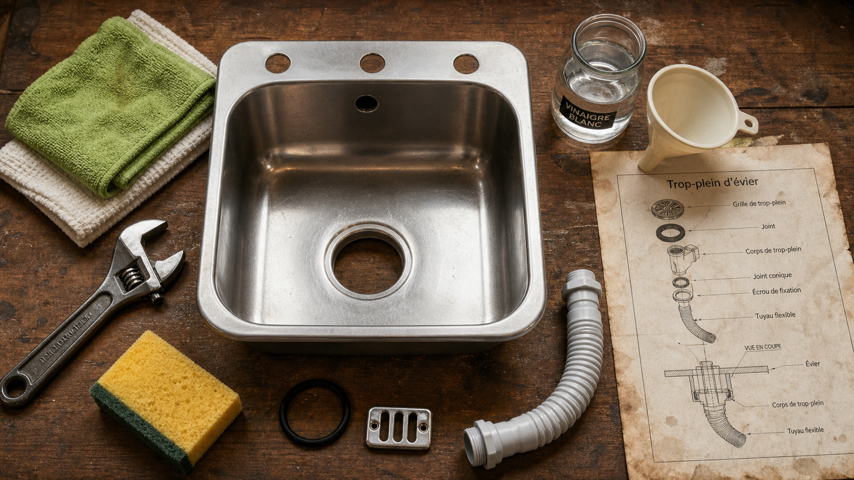 Trop plein evier : sécuriser et choisir le bon kit pour l’installation