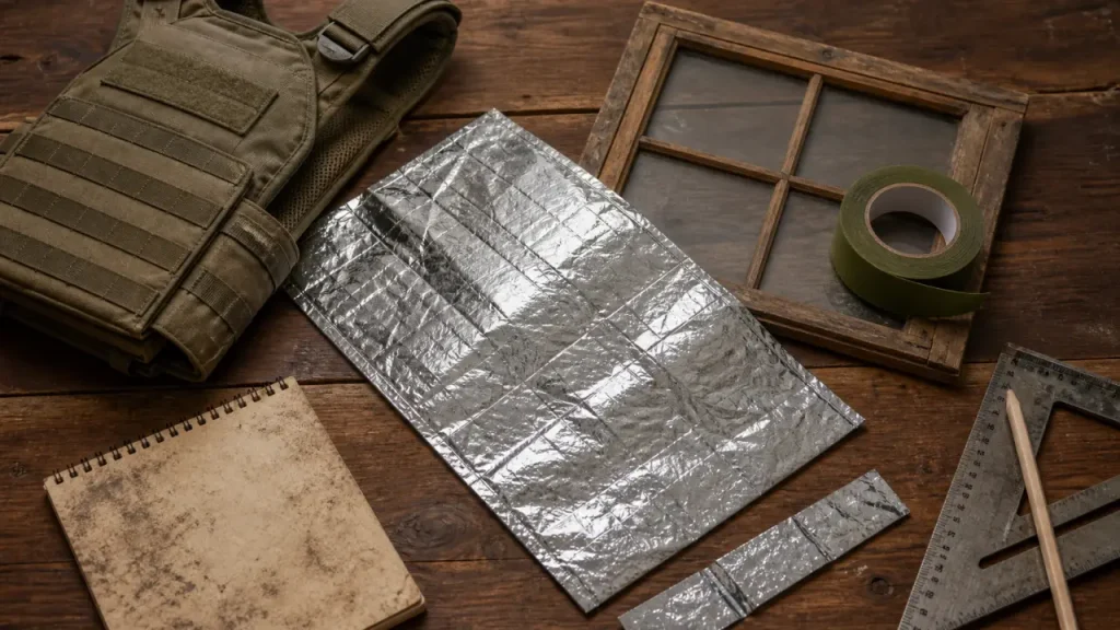 Couverture de survie isolation maison sur fenêtre, dépannage