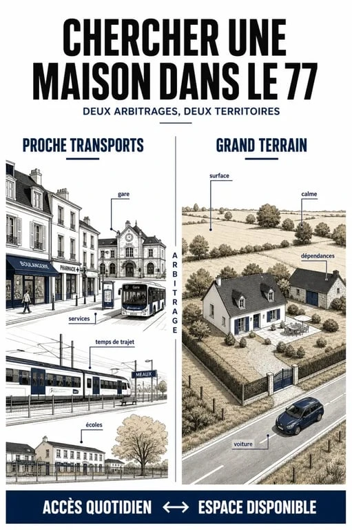 Achat maison 77 : comparaison entre secteur urbain et secteur rural en Seine-et-Marne