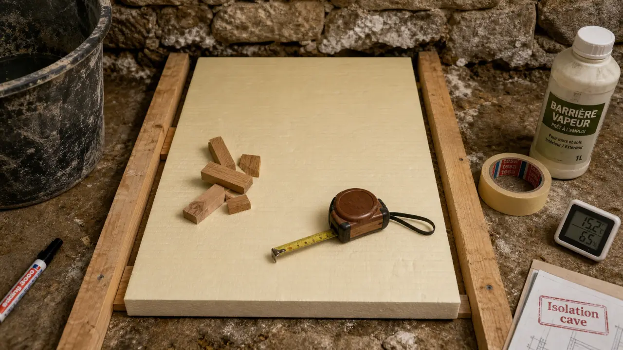 Isolation cave maison ancienne : panneau isolant pour plafond en cave