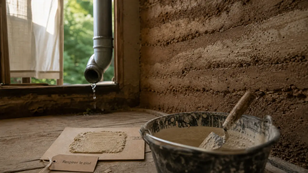 Rénovation maison pisé : enduits respirants et drainage de l’eau