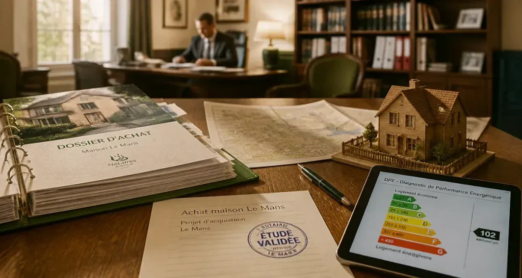 Achat maison Le Mans : dossier d’achat, plan de quartiers et graphique DPE