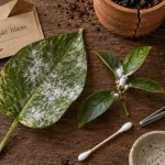 Dépôt blanc sur plante verte : oïdium ou cochenilles (dépôt poudreux et coton)