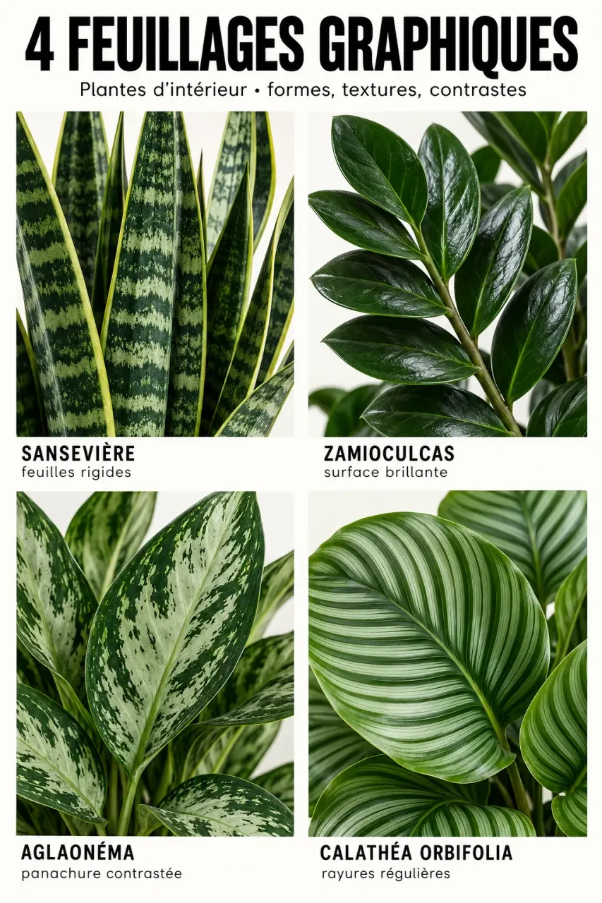 Plantes d intérieur photos et noms : sansevière, zamioculcas, aglaonéma et calathéa